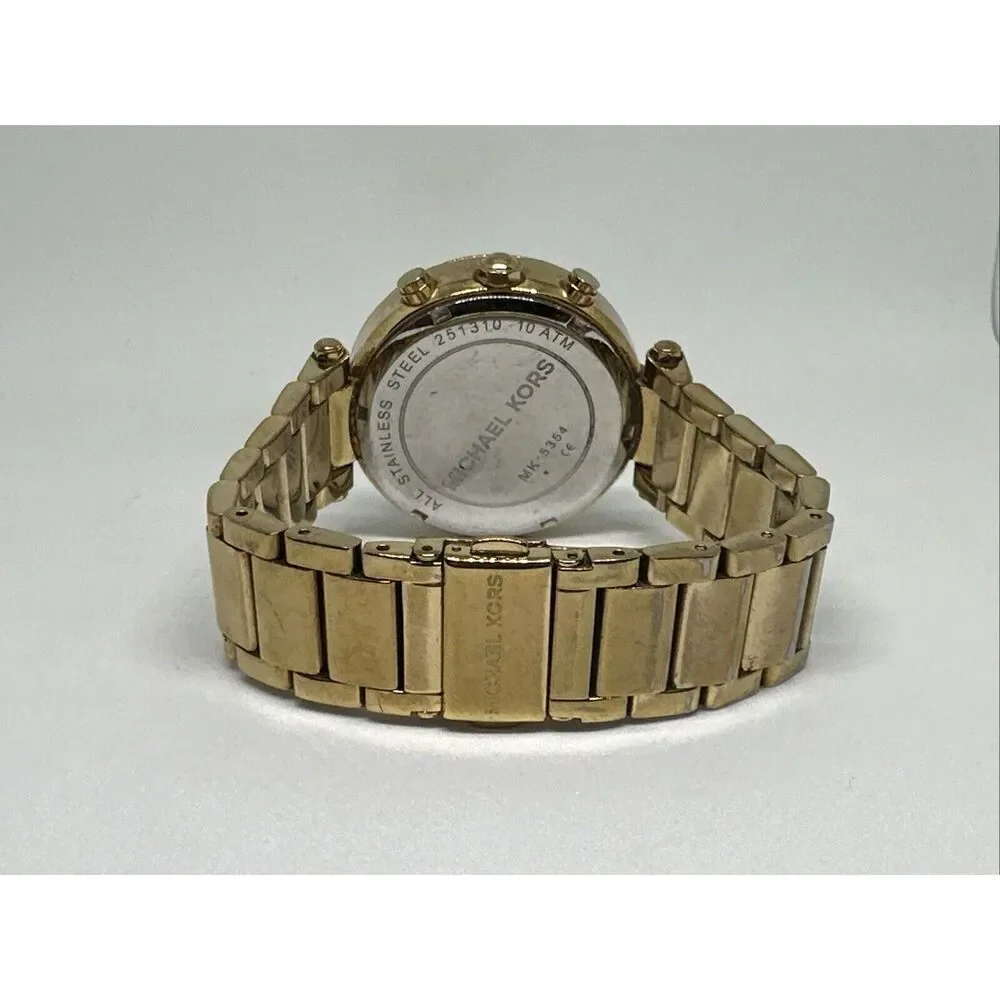 Michael Kors Parker MK5354 Women's Gold Stainless Steel Analog Dial Watch HME432
